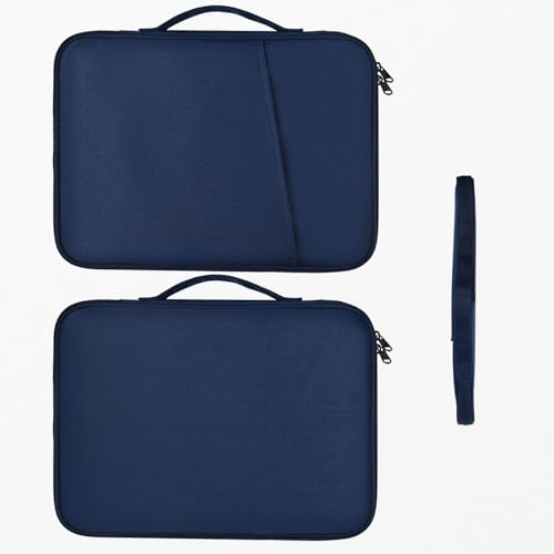 iKammo 13 Inch iPad Pro M4 2024 & iPad Air M2, 12.9-in iPad Pro M2/M1, Protective Sleeve with Accessories Pocket, Carrying Storage Bag for iPad Pencil Pro/Adapter/Magic Keyboard, Navy Blue - Image 2