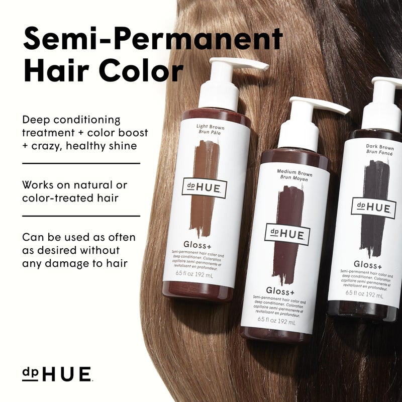 dpHUE Gloss+, Cool Medium Brown - 6.5 oz (8-12 Applications) - Semi-Permanent Hair Color & Conditioner - Lasts Up to Eight Washes - Paraben, SLS & SLES Sulfate Free - Vegan, Leaping Bunny Certified - Image 5