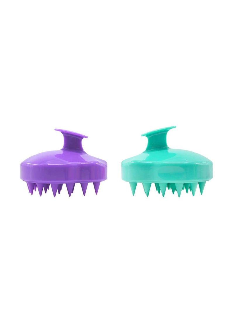 KASTWAVE Shampoo Massager Brush Scalp Exfoliator for Dandruff Removal, Waterproof Shower Scrubber Tool Hair Growth, Care Brush, Easily Reach the Root of Thick Curly - 2 Pack  - Image 2