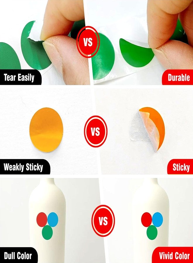 Twinster Mix Color (1 Inch) Round Dot Sticker Self Adhesive Labels Writable Surface for Kids Activity, File Classification, Calendar Planner, Organizing (Mix Colors) - Image 3