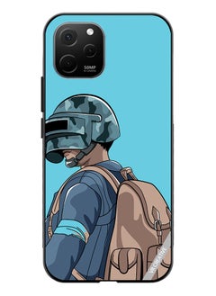 Protective Case Cover For Huawei Nova Y61 Helmet And In Military Uniform Design Multicolour