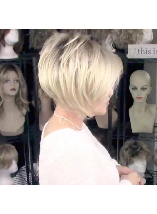 Bluejw Bob Head Chemical Fiber Wig Hair European And American Wig Women's Short Hair Gradient Mechanism Wig Full Head Cover Wigs - Image 3