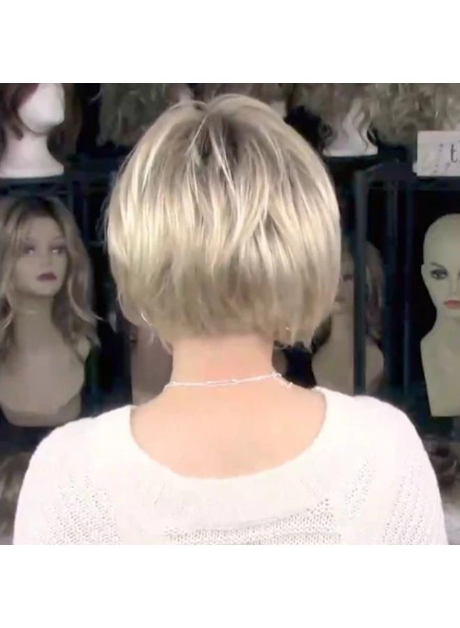 Bluejw Bob Head Chemical Fiber Wig Hair European And American Wig Women's Short Hair Gradient Mechanism Wig Full Head Cover Wigs - Image 4