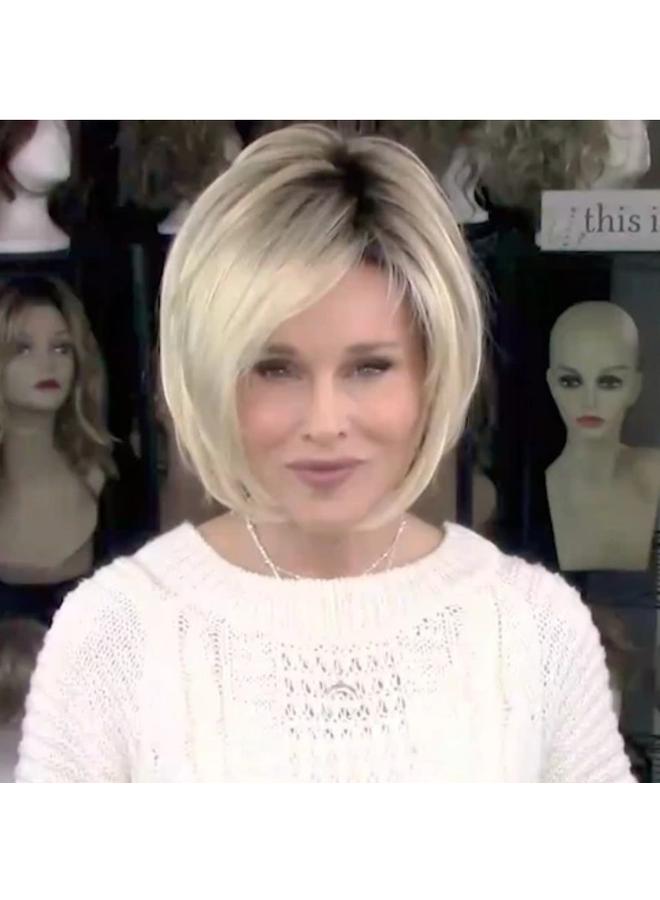 Bluejw Bob Head Chemical Fiber Wig Hair European And American Wig Women's Short Hair Gradient Mechanism Wig Full Head Cover Wigs - Image 1