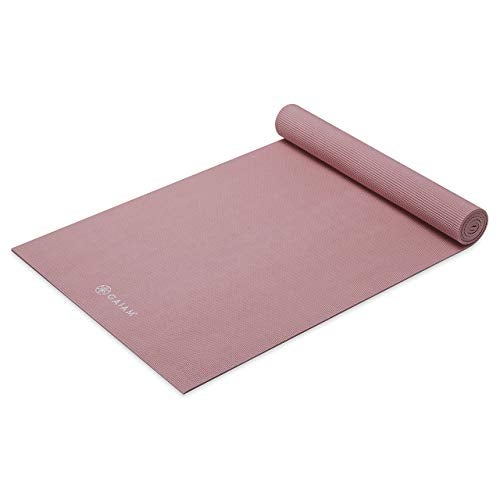 Gaiam Yoga Mat Premium Solid Color Reversible Non Slip Exercise Fitness Mat for All Types of Yoga Pilates Floor Workouts Lilac 5mm 68L x 24W x 5mm Thick Lilac - Image 1
