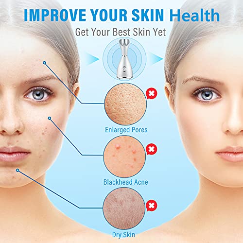 AOEDEO Face Steamer for Facial Deep Cleaning Nano Ionic Face Steamer Warm Mist Humidifier Face Steamer Home Sauna SPA Face with 4 Piece Stainless Steel Skin Kit,Hair Band,Wash Face Sponge - Image 3