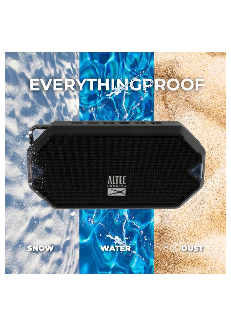 Altec Lansing - Altec Lansing HydraMini Wireless Bluetooth Speaker, IP67 Waterproof USB C Rechargeable Battery with 6 Hours Playtime, Compact, Shockproof, Snowproof, Everything Proof, Black - Image 1
