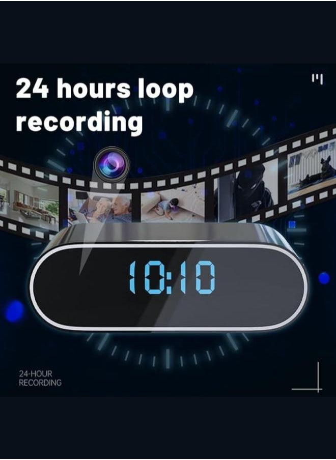 Executive LLC Mini Camera Clock 4K Ultra HD Clarity Wi-Fi Connection & Real-Time Viewing  Night Vision Smart Motion Detection Discreet Home Security Baby Pet Nanny Camera No Audio  - Image 2
