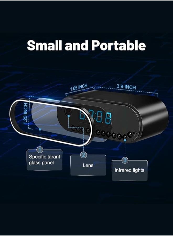Executive LLC Mini Camera Clock 4K Ultra HD Clarity Wi-Fi Connection & Real-Time Viewing  Night Vision Smart Motion Detection Discreet Home Security Baby Pet Nanny Camera No Audio  - Image 3