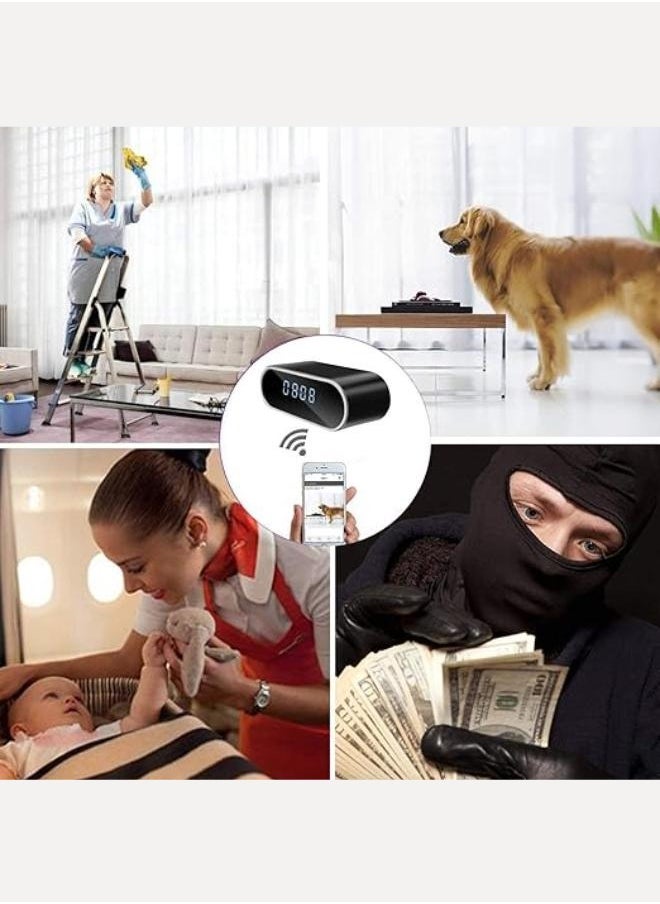 Executive LLC Mini Camera Clock 4K Ultra HD Clarity Wi-Fi Connection & Real-Time Viewing  Night Vision Smart Motion Detection Discreet Home Security Baby Pet Nanny Camera No Audio  - Image 5