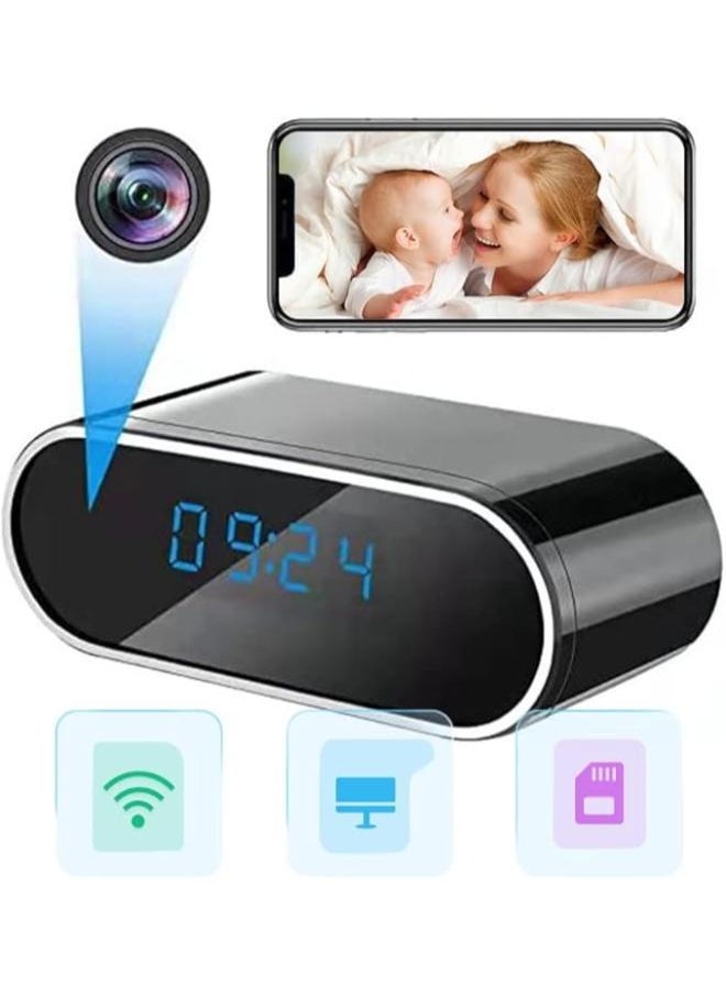 Executive LLC - Mini Camera Clock 4K Ultra HD Clarity Wi-Fi Connection & Real-Time Viewing  Night Vision Smart Motion Detection Discreet Home Security Baby Pet Nanny Camera No Audio - Image 1