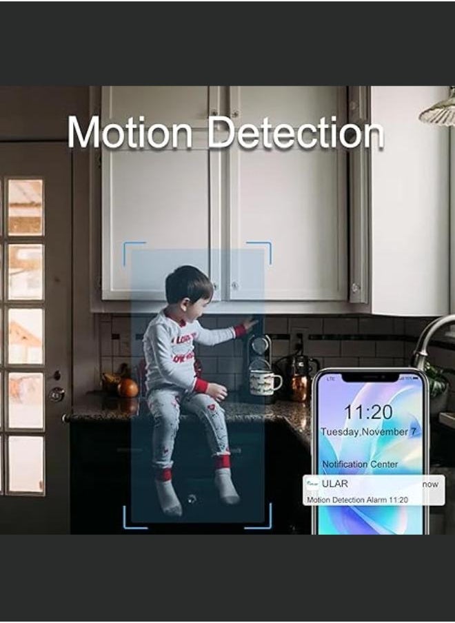 Executive LLC - Mini Camera Clock 4K Ultra HD Clarity Wi-Fi Connection & Real-Time Viewing  Night Vision Smart Motion Detection Discreet Home Security Baby Pet Nanny Camera No Audio - Image 1