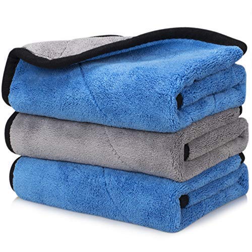 OAN Microfiber Cloth 3pcs 40x30cms 600 GSM Multi-Color Thick Lint & Streak-Free Multipurpose Cloths Automotive Microfibre Towels for Car Bike Cleaning Polishing Washing & Detailing. - Image 2