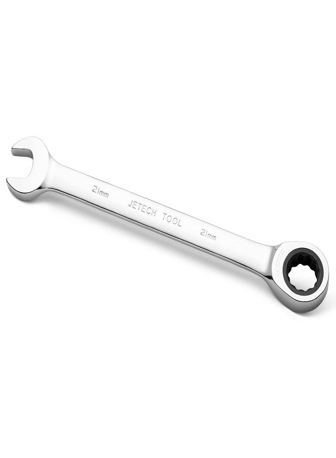 Jetech 21mm Ratcheting Combination Wrench, Industrial Grade Gear Spanner with 12-Point 72-Tooth Ratchet, Forged and Heat-Treated Cr-V Steel, Metric - Image 1