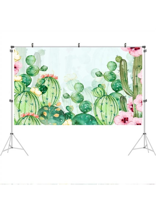 Ticuenicoa Floral Cactus Backdrops for Parties Watercolor Cactus Baby Shower Background for Girl 5x3ft Cactus Backdrop Bridal Shower Cactus Photo Backdrop Mexican Cactus Party Decorations Birthday Party Favors 