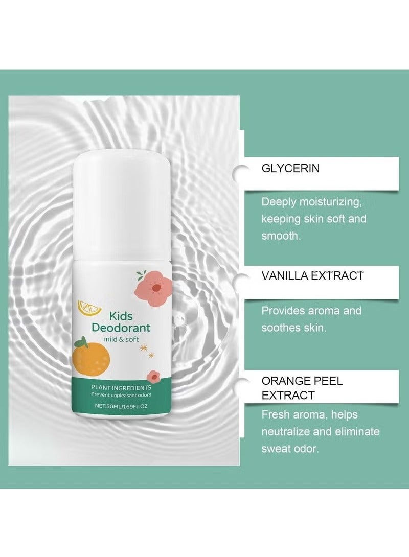 wiieey Natural Deodorant for Kids&Teens, Aluminum Free, Alcohol-Free, Paraben Free, 24 Hr Odor Protection, Clean Fresh Scent, Kids&Tweens, Hypoallergenic Deodorant 50ml (white) - Image 3