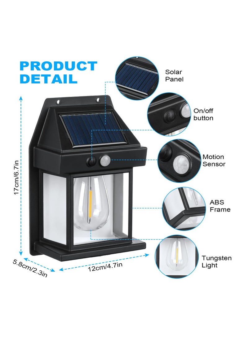 Sun Power 2W Solar Wall Light with Warm LED, Motion Sensor, Durable ABS Body – Outdoor Security and Decorative Lighting - Image 2