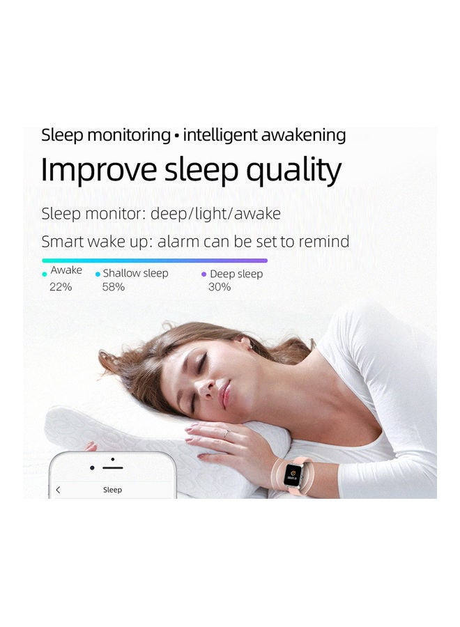 NIBEMINENT Smart Watch Blood Pressure Heart Rate Monitor Fitness Waterproof Bracelet Green/Silver  - Image 5