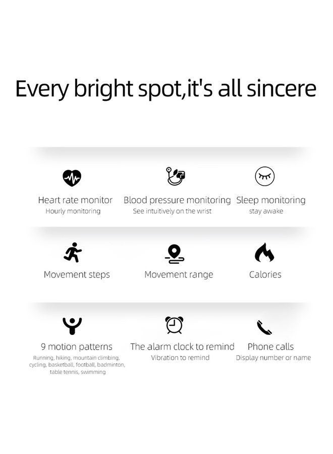 NIBEMINENT Smart Watch Blood Pressure Heart Rate Monitor Fitness Waterproof Bracelet Green/Silver  - Image 3