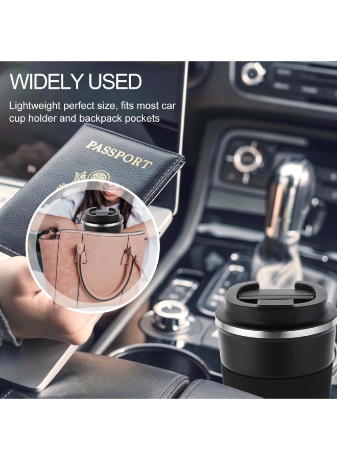 GEMFUL Travel Coffee Mug Stainless Steel Vacuum Ice and Hot Drinks Insulated Tumbler for Home Office Outdoor Works, 380ml, Black - Image 2