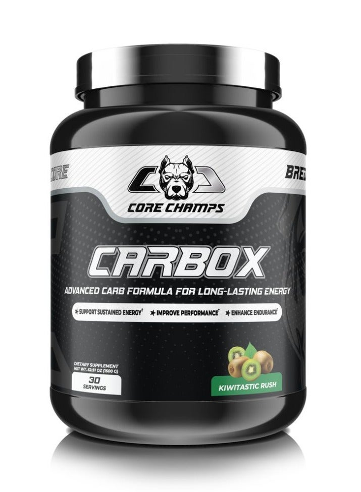 كور تشامبس كاربوكس - كيويتاستيك راش ثاندر، 30 حصة، تغذية رياضية ممتازة، وقود كربوهيدرات للتعافي قبل وبعد التمرين وزيادة القدرة على التحمل