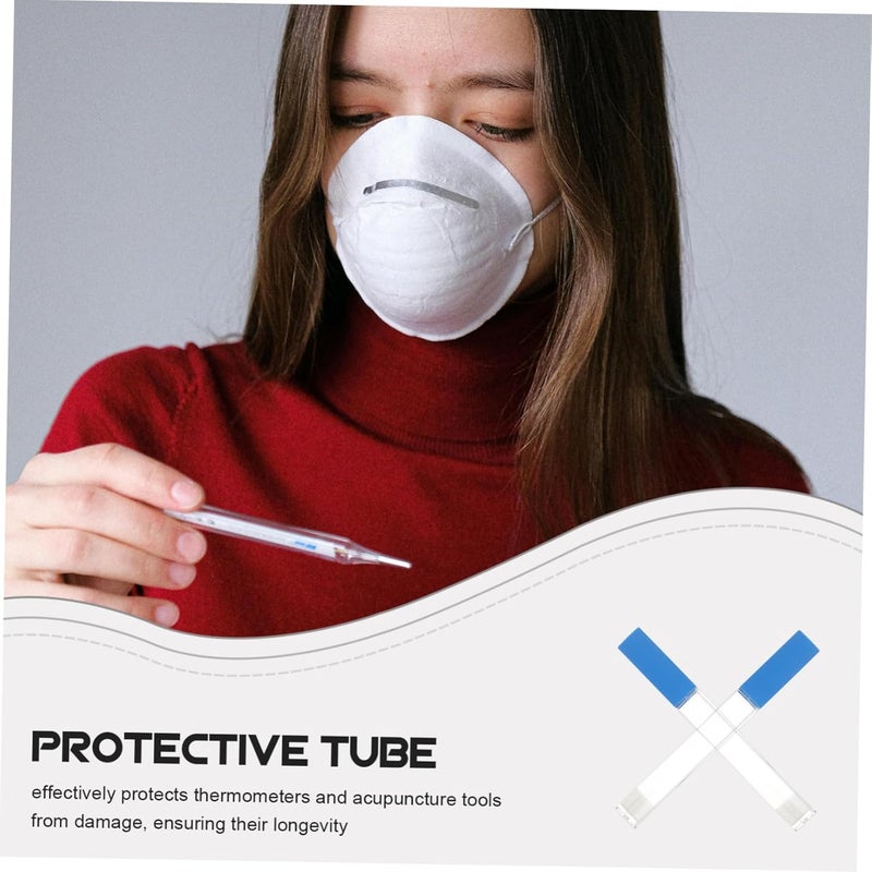 2pcs Thermometer Storage Tubes Protective Cases for Safe Keeping of Medical Tools - Image 4