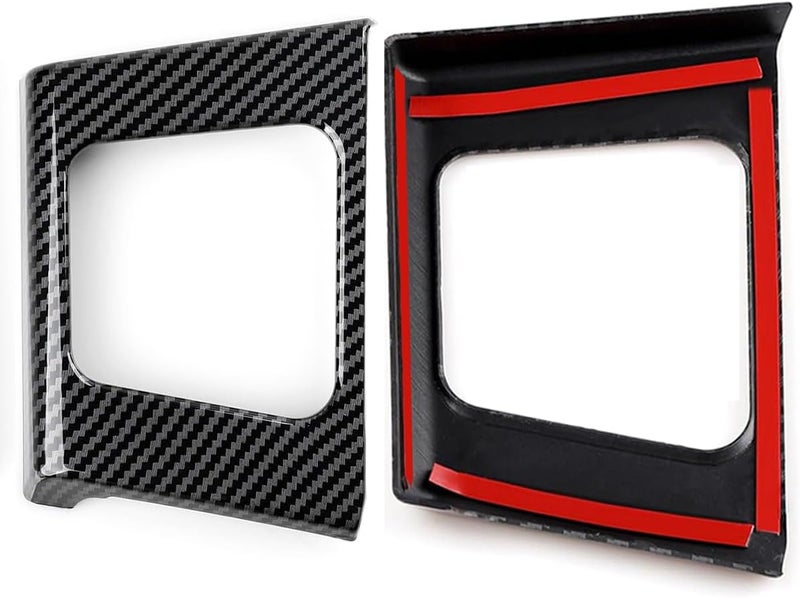 Keptrim for Ford F150 2021-2025 Rear Door Handle Cup Holder Panel Trims Interior Accessories, ABS Carbon Fiber, 2pcs - Image 5