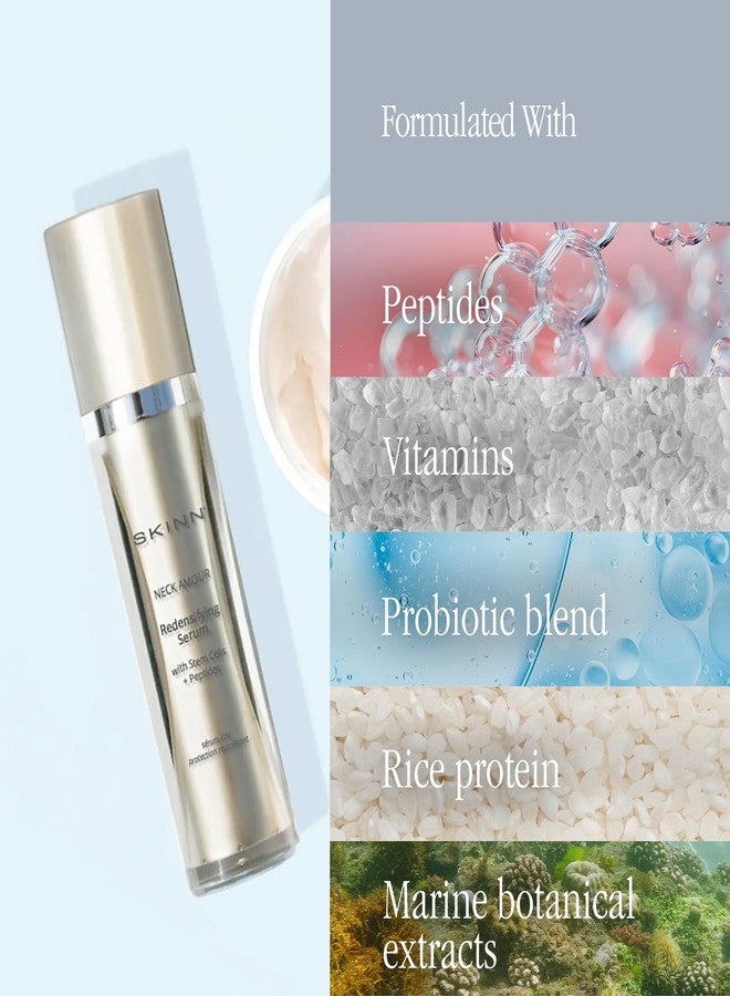 SKINN Neck Amour Redensifying Serum - Anti-Aging Neck Treatment with Plant Stem Cells, Niacinamide + Peptides Tighten the Appearance of Loose, Sagging & Crepey Skin - Image 3