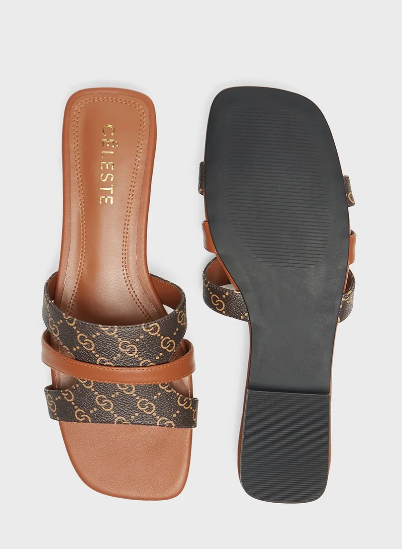 Celeste Multi Strap Flat Sandals