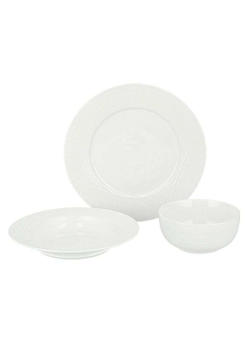 La Mesa La Mesa 16 PCs Dinner Set White Porcelain  - Image 2