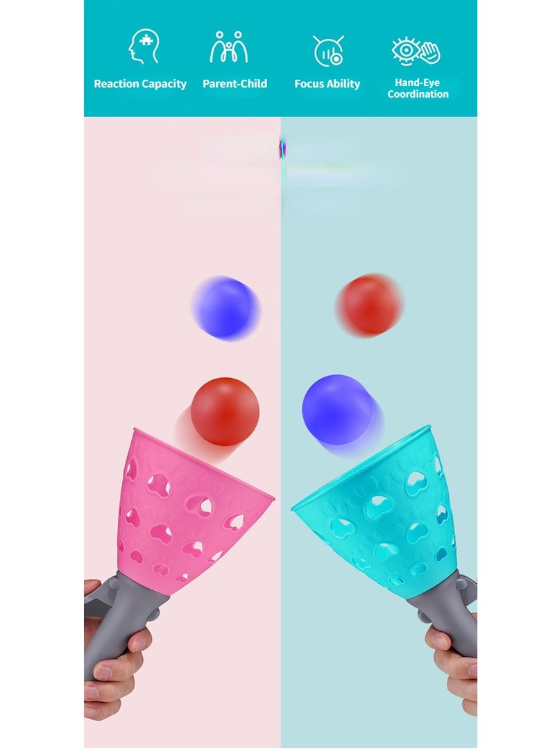 Cool Baby Toss and Catch Balls Game Set Pop Launcher Basket with 4 Indoors Outdoors Toy Storage Bag, Summer Sports Sand & Beach Toys for Kids Gifts - Image 2