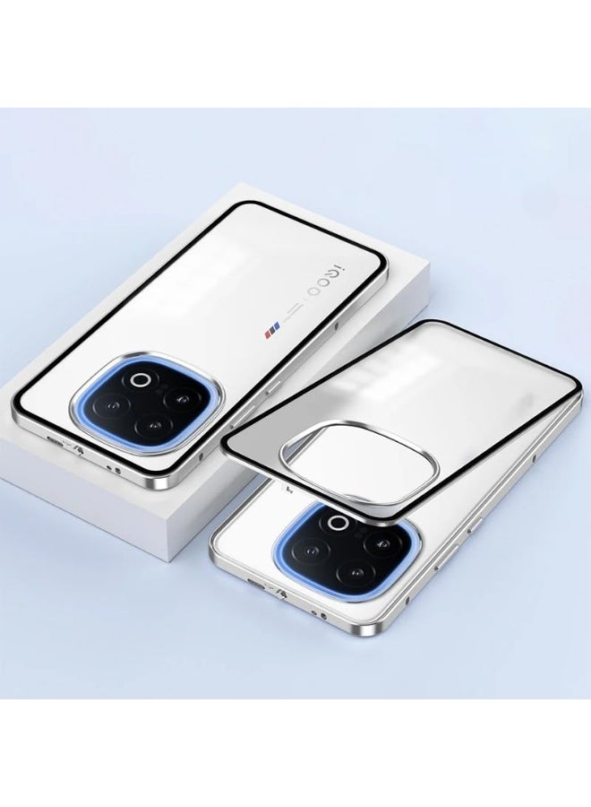 general Metal Bumper Frame Case Compatible with VIVO IQOO 13, Luxury Premium Aluminum Alloy Shockproof Bumper Frame with Matte Clear Hard Plastic Back Cover - Image 1