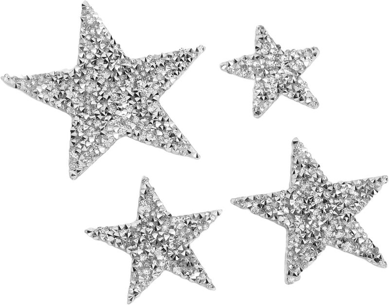 HURRISE [2024 Upgrade Version] 20pcs Rhinestone Star Patches - Beautiful Iron On & Sew On Star Patches for Jackets, Bags, Tshirts - & Stylish Crafting Solutions - Image 4