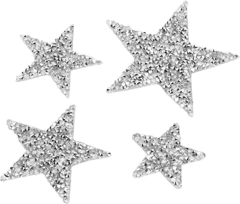HURRISE [2024 Upgrade Version] 20pcs Rhinestone Star Patches - Beautiful Iron On & Sew On Star Patches for Jackets, Bags, Tshirts - & Stylish Crafting Solutions - Image 2