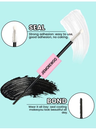 DIY Eyelash Tool Kit, 2 In 1 Bond & Seal Lash Glue 10ml With Lash Remover, Tweezers & 10 pcs Lash Brushes, Waterproof Long Lasting Lash Extension Kit - view 5