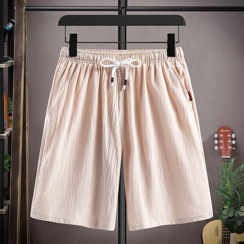 Linen Shorts Men'S Summer Thin Plus Size Pants Casual Sports Beach Cotton And Linen Pants Fashion Brand All-Match - Image 2