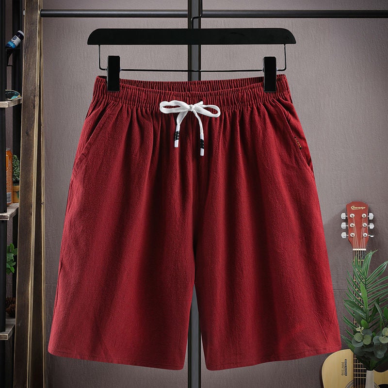 Linen Shorts Men'S Summer Thin Plus Size Pants Casual Sports Beach Cotton And Linen Pants Fashion Brand All-Match - Image 4