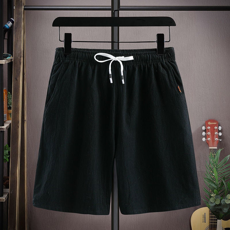 Linen Shorts Men'S Summer Thin Plus Size Pants Casual Sports Beach Cotton And Linen Pants Fashion Brand All-Match - Image 1