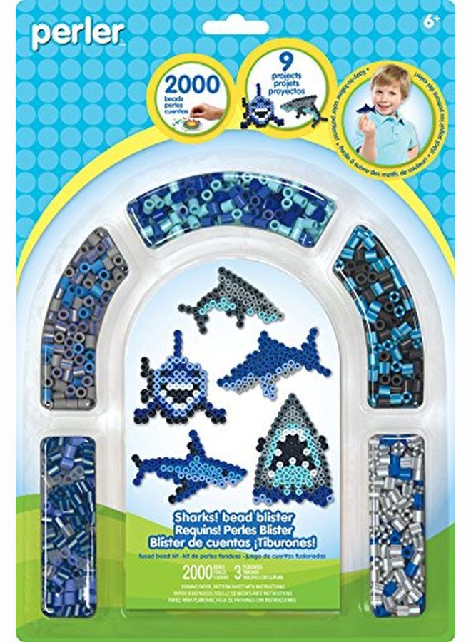 Perler Bead 'Shark' Fuse Bead Activity Kit For Kids Crafts 2004 Pcs Sharks - Image 1