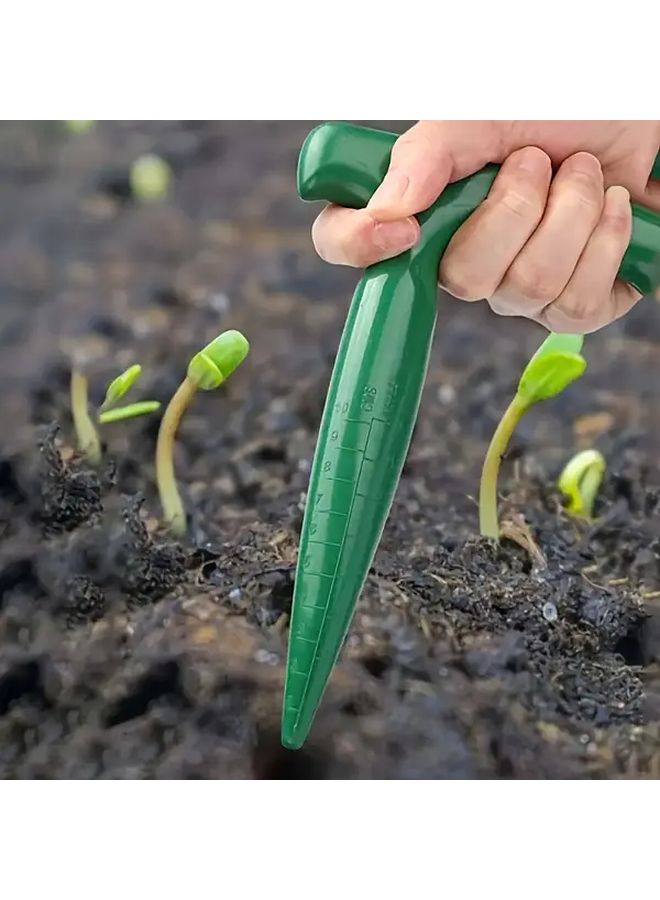 Enhanced Green Manual Soil Drill Tool Ergonomic Grip Efficient Seed Planting Garden Transplanter - Image 5