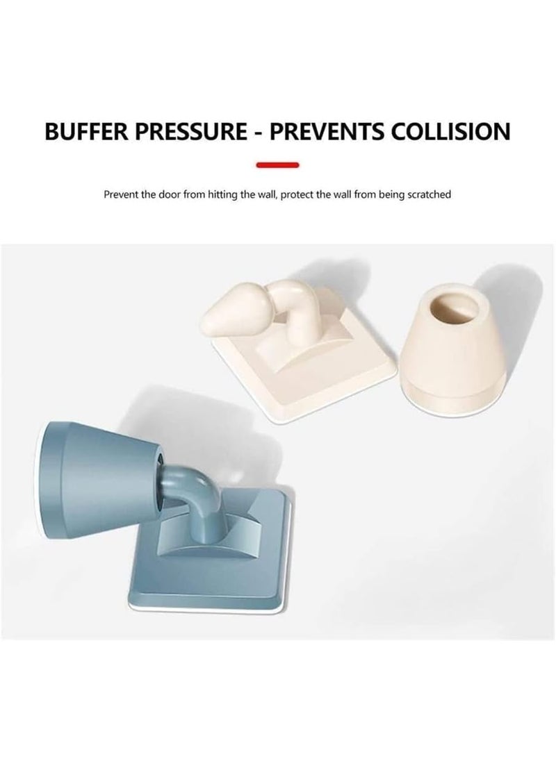 STHITI STHITI Door stoppersDoor Stop Silicone Door StopperNonPerforated Sticker Concealed Door StopperSelfAdhesive Combination Door Stop Wall Protection Sticker Wedge  - Image 5