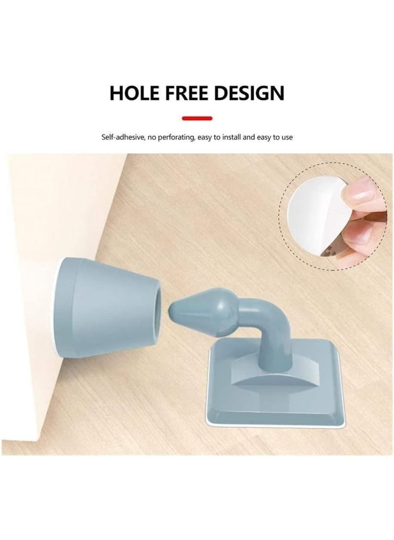 STHITI STHITI Door stoppersDoor Stop Silicone Door StopperNonPerforated Sticker Concealed Door StopperSelfAdhesive Combination Door Stop Wall Protection Sticker Wedge  - Image 4
