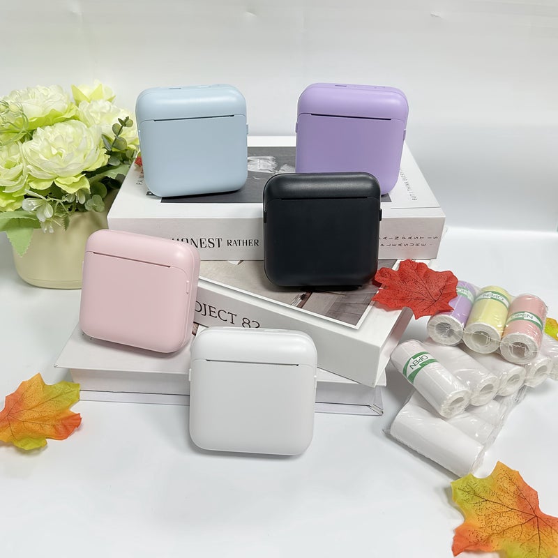 Blue Portable Thermal Printer Instant Printing Wireless Connectivity USB Charging For Photos Labels Notes Work Life Study - Image 2