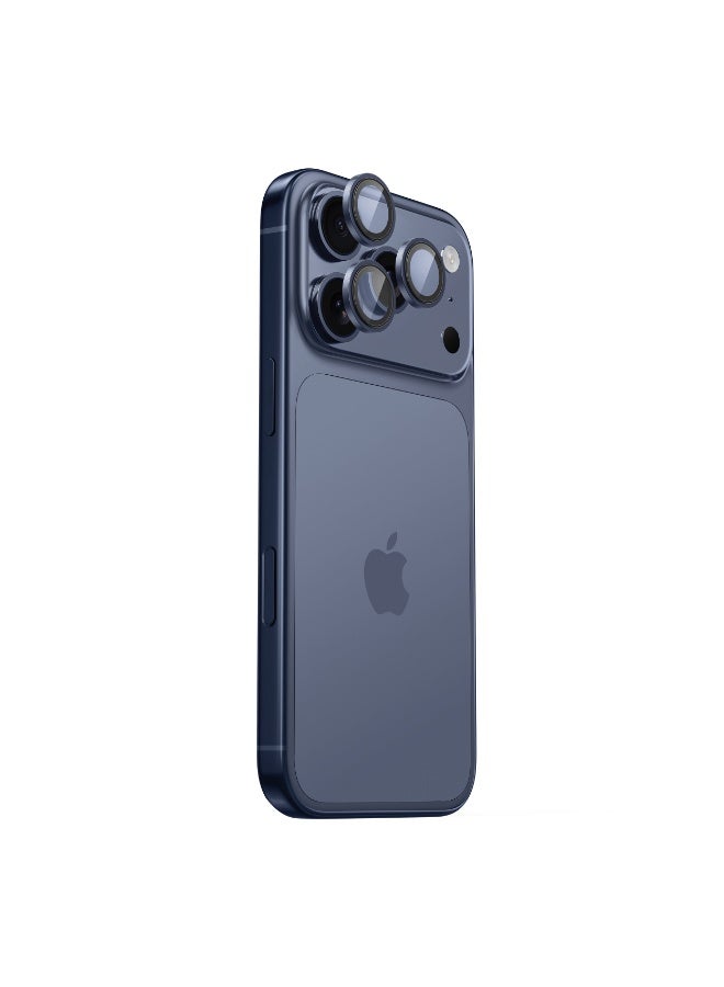ارمور برو حماية عدسة كاميرا Sapphire، iPhone 17 Pro & 17 Pro Max، صلابة Sapphire، أزرق داكن - Image 4