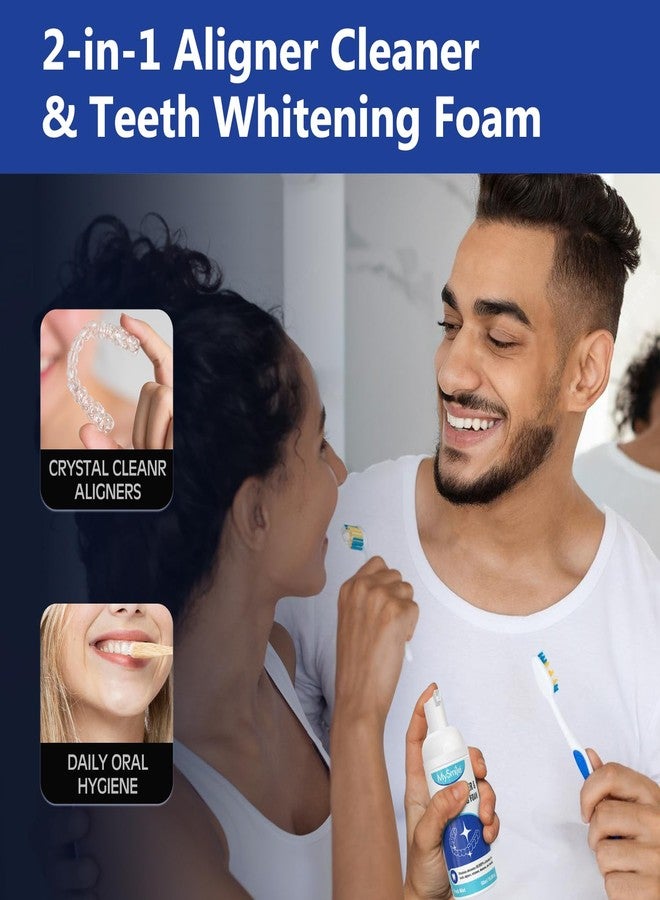 MySmile 2-in-1 Aligner/Retainer Cleaner & Teeth Whitening Foam, Great for Aligner, Retainer, Denture, Invisalign, Mouth Guard, Whitens Teeth, Kills Germs, Fights Bad Breath, Travel-Friendly - Image 2