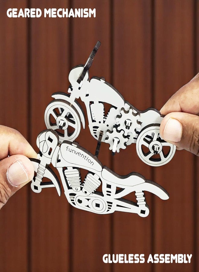 Funvention Fun Fidget Cruiser Bike (Return Gift Pack of 6) – DIY Mechanical Model Kit for Kids | 3D Puzzle with Geared Mechanism | Birthday Return Favour Gift Pack of 6 | STEM Build & Play Toy Age 5+ - Image 3