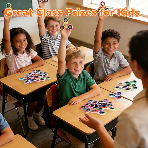 SCIONE 25 Pcs Fidget Spinners Bulk Mini Fidget Toys for Kids 208 Spinner Toy Pack for Birthday Party Favors Classroom Rewards Goodie Bag Stuffers Treasure Box Prizes - Image 5
