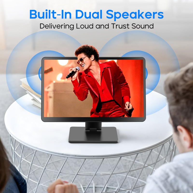 ROADOM Touch Screen Monitor with Case,ROADOM 10.1â€™â€™ Raspberry Pi Screen, IPS FHD 1024Ã—600,Responsive and Smooth Touch,Dual Built-in Speakers,HDMI Input,Compatible with Raspberry Pi 5/4/3/Zero,Versatile Stand - Image 5