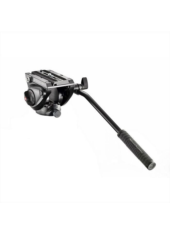 Manfrotto - MVH500AH, Lightweight Fluid Video Head with Flat Base, Sliding Plate for Rapid Camera Connection, Supports Multiple Tripods - Image 1