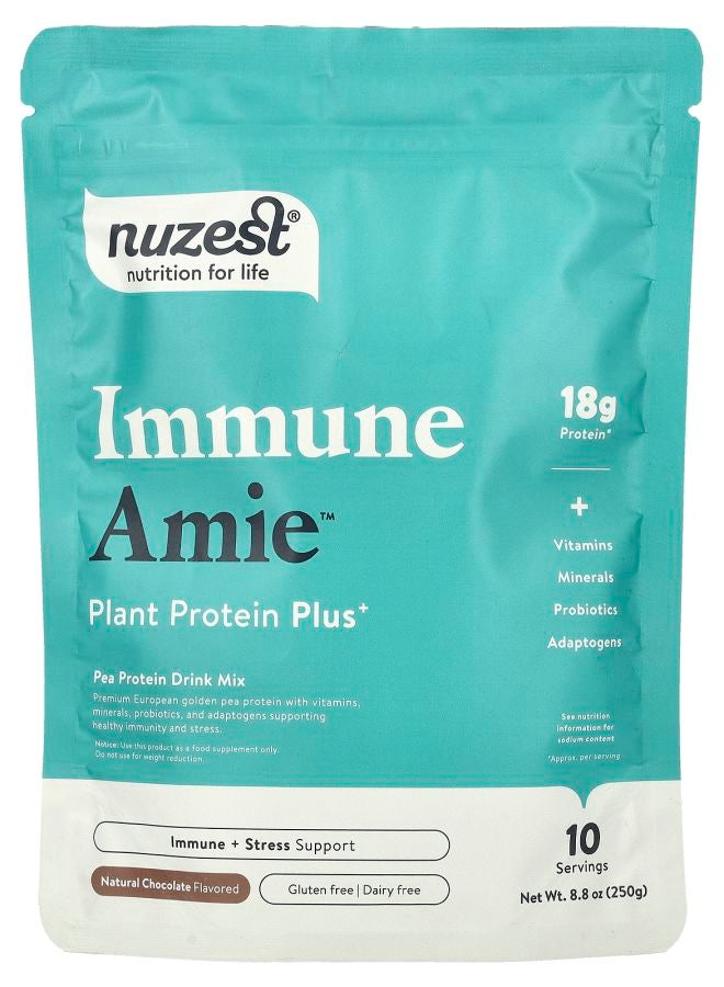 Nuzest Immune Amie™ Plant Protein Plus+ Natural Chocolate 8.8 oz (250 g)